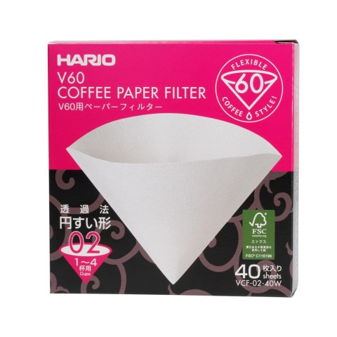 Filtry papierowe - Drip Hario V60-02 Filtry papierowe - Drip Hario V60-02