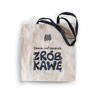 Torba bawełniana Kafejeto z nadrukiem "Zanim coś zrobisz, zrób kawę"