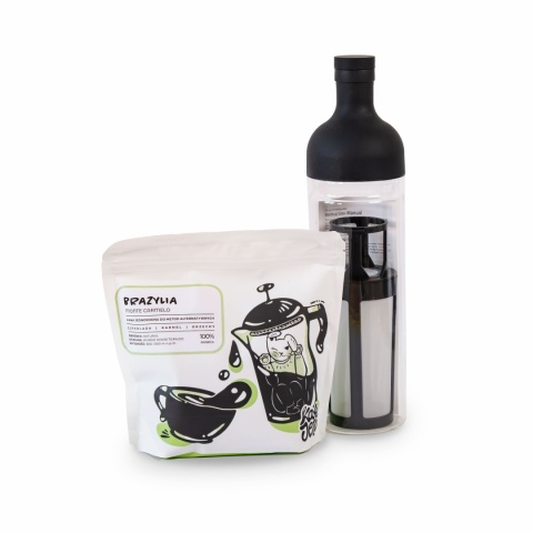 Zestaw: Butelka do Cold Brew + kawa Brazylia Monte Carmelo Zestaw: Butelka do Cold Brew + kawa Brazylia Monte Carmelo