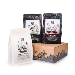 Zestaw degustacyjny kawy ciemno palonej