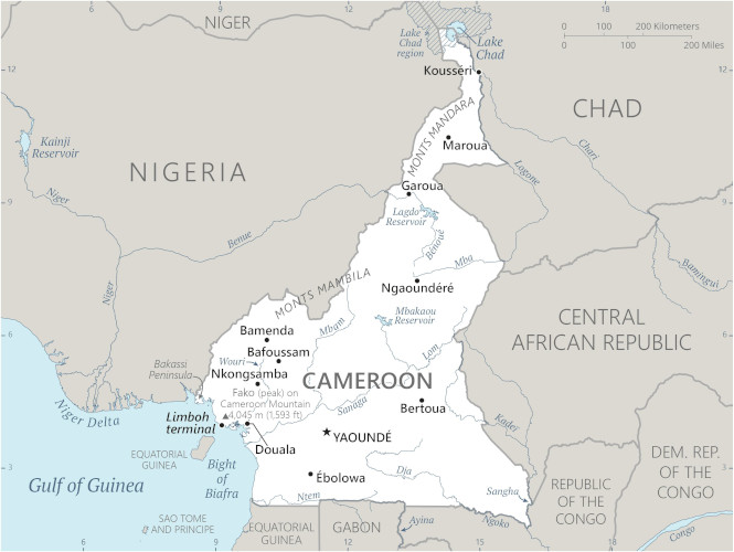 kamerun mapa